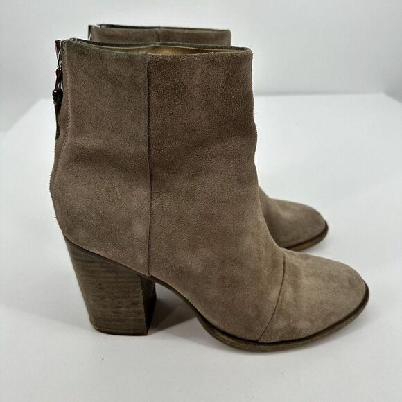 Rag & Bone Ashby Suede Ankle Boots Booties Stone Gray Size 39.5 US 9.5 - Picture 3 of 10
